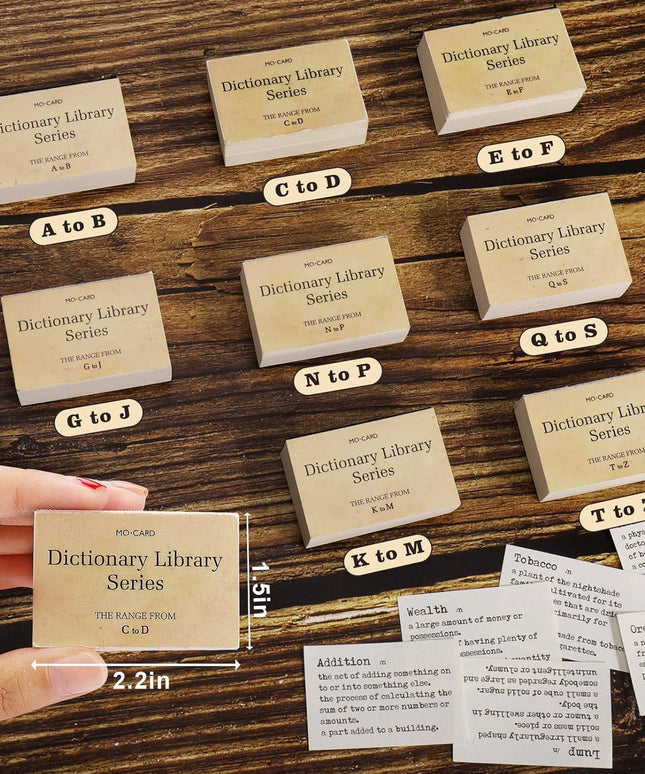 800pcs Vintage Scrapbook Paper Pack, Mini Dictionary Scrapbooking Sheets Set for Journal Supplies DIY Crafting Supplies Kit