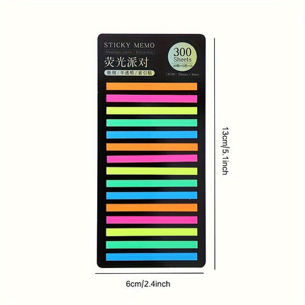 3600 Sheets Translucent PET Index Tabs | 12-Color Waterproof Page Markers for Books, Study Notes & Document Organization | Fine Fluorescent Sticky Stickers