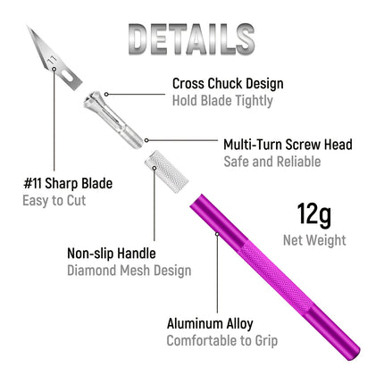 10-Piece Precision Exacto Knife Set for DIY Crafts, Art Cutting, Carving & Scrapbooking | Professional Hobby Knife Kit with SK5 Steel Blades