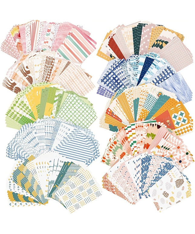 500 Sheets Vintage Scrapbook Paper Supplies Aesthetic Paper Decorative Sheet of Paper  Scrap Book Material for DIY Scrapbooks Journal Photo Album Crafts(3.35 x 2.17 In)