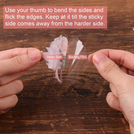 180-Piece Transparent Flower Fairy Butterfly Sticker Set for Journaling, Scrapbooking & DIY Crafts | Vintage Decorative Stickers for Planners, Cards & Albums