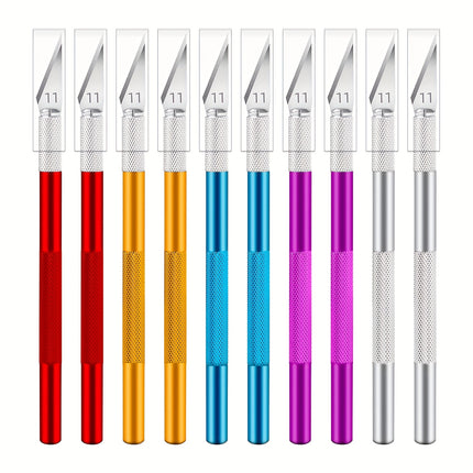 10-Piece Precision Exacto Knife Set for DIY Crafts, Art Cutting, Carving & Scrapbooking | Professional Hobby Knife Kit with SK5 Steel Blades