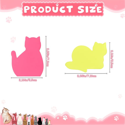 960 Sheets Cute Cat Sticky Notes 8 Color Bright Colorful Sticky Pad