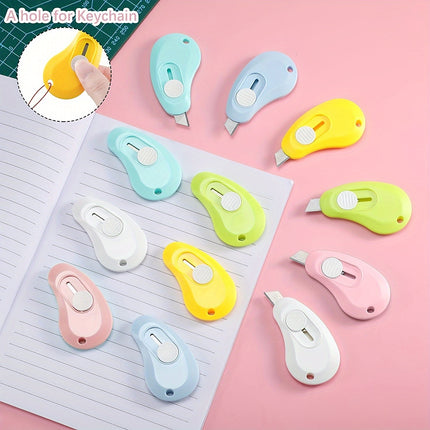 12pcs Mini Retractable Utility Knife Box Cutter Pocket Letter Opener