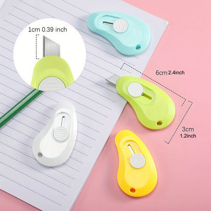 12pcs Mini Retractable Utility Knife Box Cutter Pocket Letter Opener