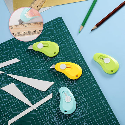 12pcs Mini Retractable Utility Knife Box Cutter Pocket Letter Opener
