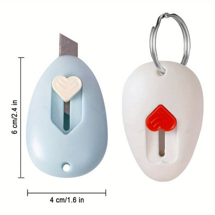 6pcs Egg Shaped Utility Knife Portable Mini Knife for Package Envelope Letter Box