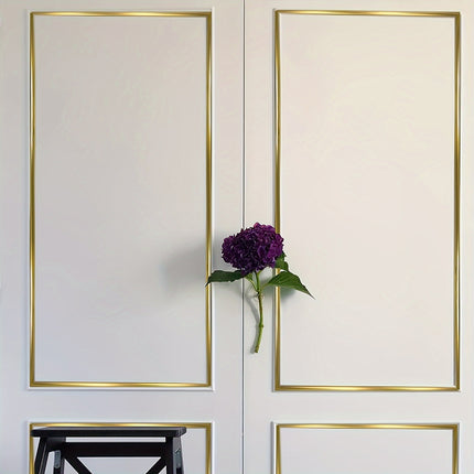 Gold Metallic Mirror Tape - 8 Rolls Reflective Adhesive for Wall Decor, Gift Wrapping & DIY Crafts