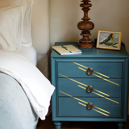 Gold Metallic Mirror Tape - 8 Rolls Reflective Adhesive for Wall Decor, Gift Wrapping & DIY Crafts