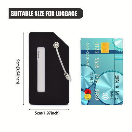 5 Pcs Silicone Luggage Tags - Bright Color Baggage ID Label for Suitcase, Handbag & Travel Accessories with Privacy Protection