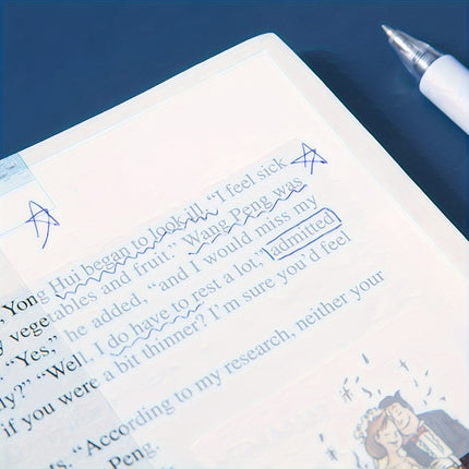 Transparent Sticky Notes - 8pcs Set with 4 Sizes, Clear PET Self-Stick Notes for Reading, Studying & Office Annotation