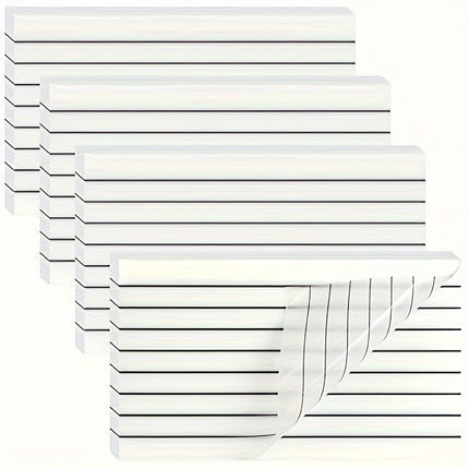 200 Sheets 3x5 Inch Transparent Sticky Notes - Lined Repositionable PET Waterproof Notepads for Office, School & Study