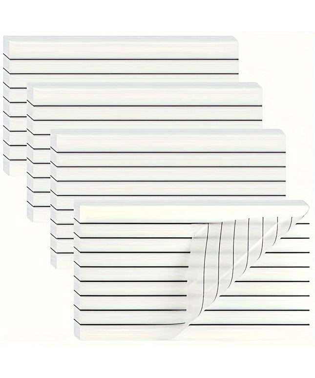 200 Sheets 3x5 Inch Transparent Sticky Notes - Lined Repositionable PET Waterproof Notepads for Office, School & Study