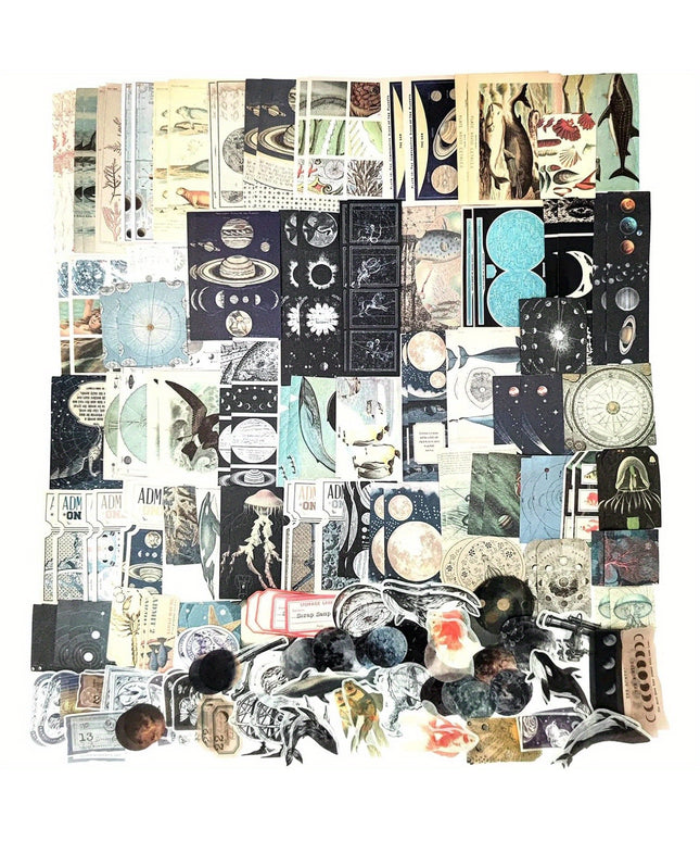 200 Pieces Vintage Ephemera Scrapbooking Supplies Pack for Journaling, Decoupage Paper Scrapbook Stickers Kit for Bullet Junk Journal Planners Collage Craft Notebooks Album