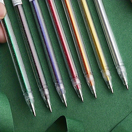 12-Piece Color Changing Glitter Gel Highlighter Set | UV Reactive Markers for Scrapbooking, Journaling, DIY Art & Coloring Projects