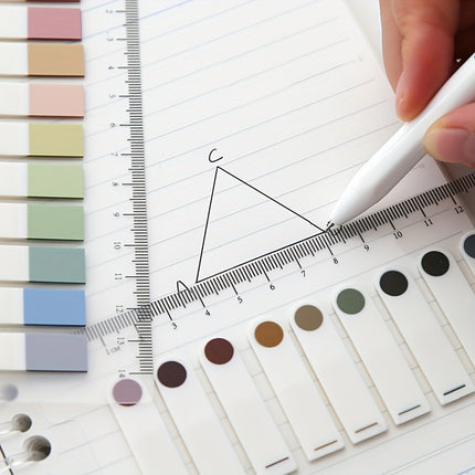 1200 Sheets PET Sticky Index Tabs - 60 Colors Morandi Page Markers, Writable & Removable Book Flags for Books, Files, Office Supplies