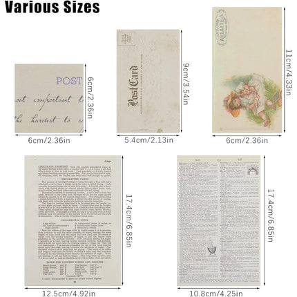 417 PCS Vintage Scrapbooking Paper & Stickers Set - 180 Patterns Journaling Supplies for DIY Crafts, Albums, Travel Journals & Collage Art