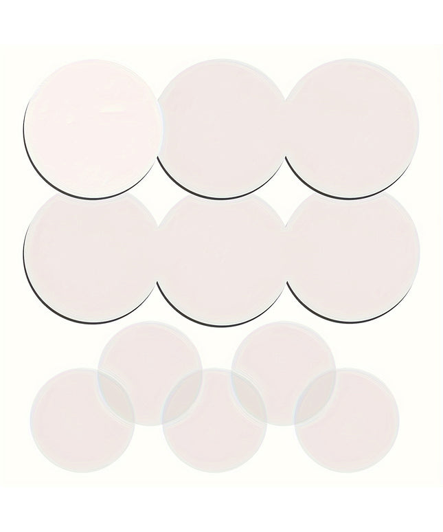 300 Pcs White Round Transparent Sticky Notes - Translucent Bookmark Page Flags & Tabs for Office, Study & Bible Journaling (6 Pads)