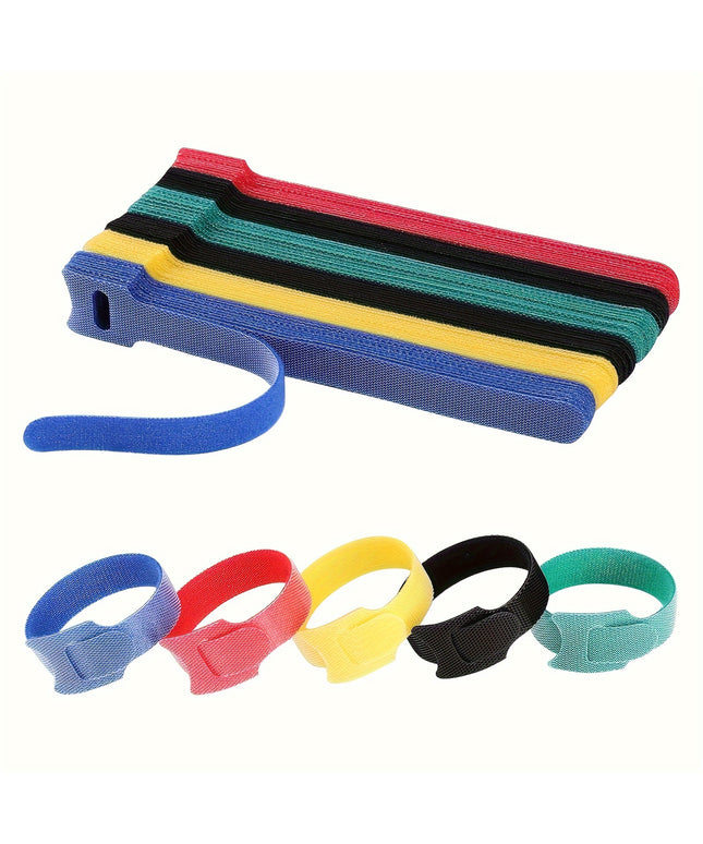 120 Pcs Reusable Hook and Loop Cable Ties - Adjustable Cord Organizer Straps for Wire Management, Computer, TV & Electronics