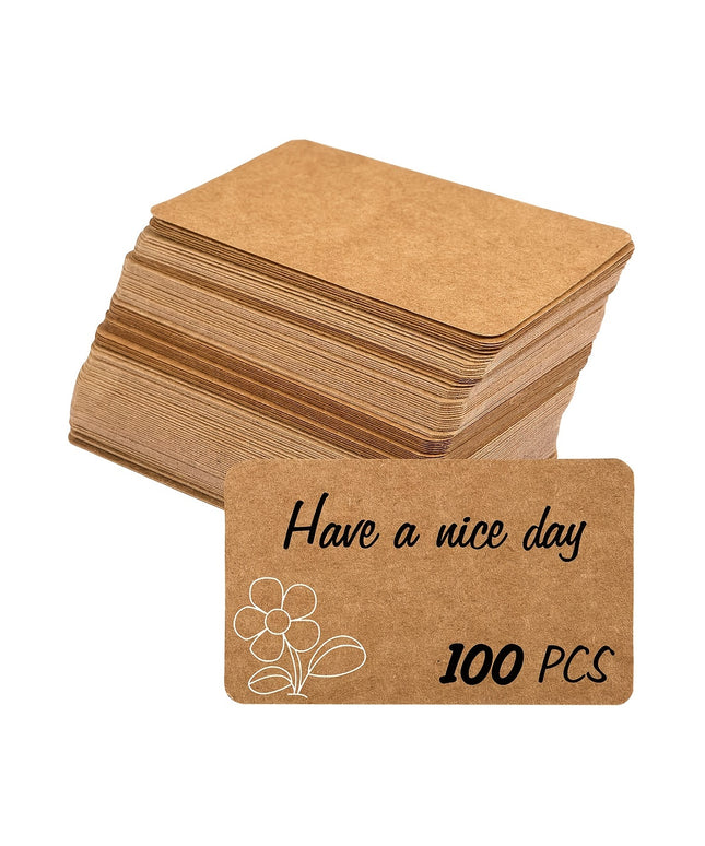 100-Piece Kraft Paper Greeting Card Set with Envelopes | Blank Postcards for DIY Crafting, Wedding Invites & Business Notes