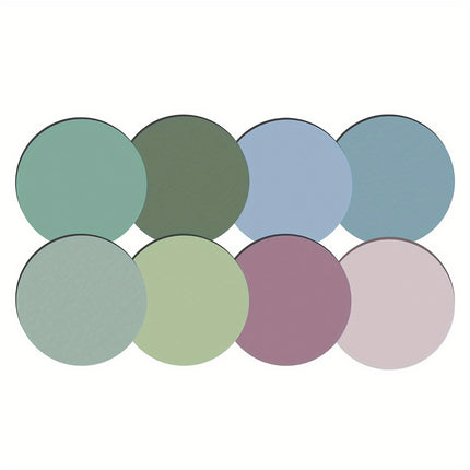 400pcs Morandi Round Transparent Sticky Notes - Clear Waterproof Book Markers & Page Flags for Office & Study Supplies (8 Color Pads)