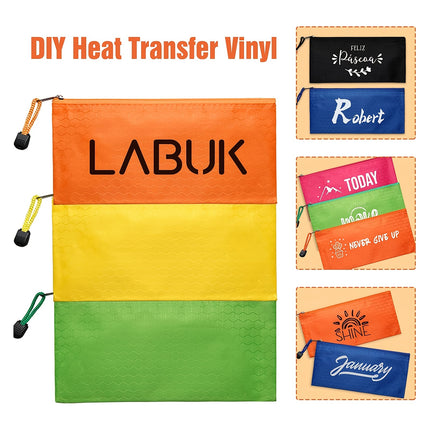 6 Pack Waterproof Zipper Pencil Pouches Bulk - Oxford Fabric Pencil Cases for School Supplies, Travel & Cosmetics Organization (24cm x 12cm)