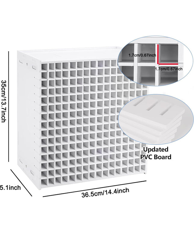240 Slots Marker Pen Holder for Desk - Foam Board Art Supplies Organizer for Colored Pencils, Markers, Desktop Storage Box for Office, School, Home Use (13x5.5x13 inch / 33x14x33 cm)