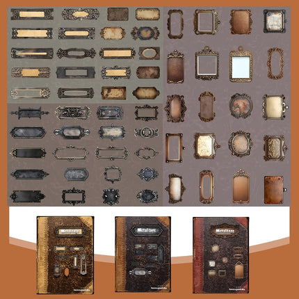 120pcs Vintage Scrapbook Stickers with Antique Labels for Scrapbooking, DIY Crafts, Journaling & Junk Journal | Retro Craft Supplies