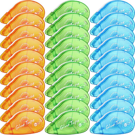 30-Pack Double Sided Tape Roller Set | Permanent Adhesive Dispenser for Scrapbooking, Photo Albums & Paper Crafts | 0.3 inch x 315 inch (8mm x 800cm) Craft Tape