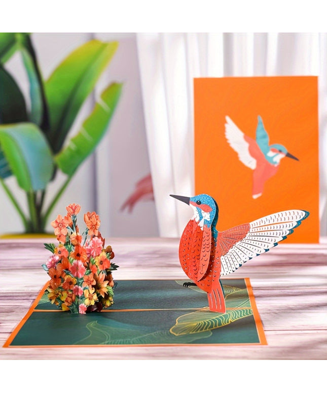 1pc Bird 3D Greeting Pop Up Card Birthday Card Happy Anniversary Card Mother's Day