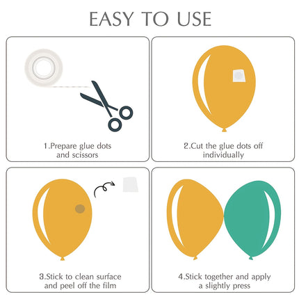 2500-Piece Double Sided Adhesive Dots - Transparent Glue Dots for Balloons, Scrapbooking & Craft Projects | 25 Rolls Strong Hold Removable Tape