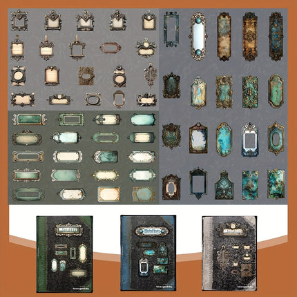 120pcs Vintage Scrapbook Stickers with Antique Labels for Scrapbooking, DIY Crafts, Journaling & Junk Journal | Retro Craft Supplies