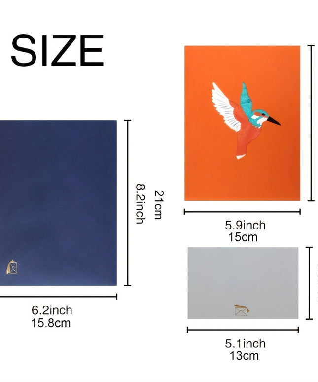 1pc Bird 3D Greeting Pop Up Card Birthday Card Happy Anniversary Card Mother's Day
