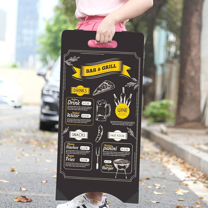 Double Sided A-Frame Chalkboard Sign Large 16x32 Inch - Foldable Outdoor Indoor Blackboard Menu Display for Restaurant, Wedding, Business, Heavy Duty Sidewalk Signs