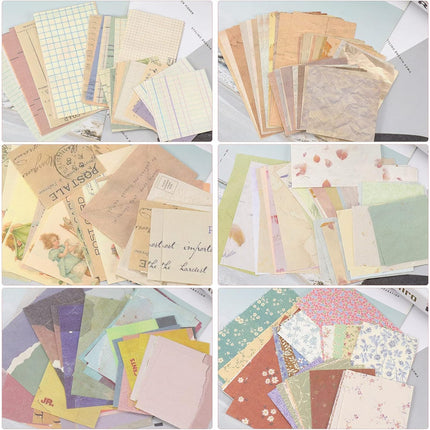 417 PCS Vintage Scrapbooking Paper & Stickers Set - 180 Patterns Journaling Supplies for DIY Crafts, Albums, Travel Journals & Collage Art