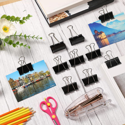 200pcs Extra Large 2 Inch Binder Clips Bulk - Jumbo Metal Black Paper Clamps for Office Supplies, Teachers, Students, Business