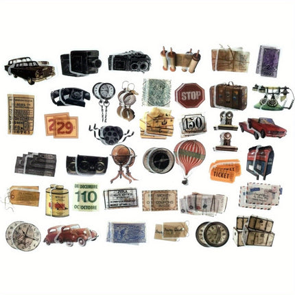200 Pieces Vintage Ephemera Scrapbooking Supplies Pack for Journaling, Decoupage Paper Scrapbook Stickers Kit for Bullet Junk Journal Planners Collage Craft Notebooks Album