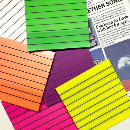 7 Pads Clear Waterproof Self Transparent Lined Sticky Notes for Office, Home, School 350 Sheets