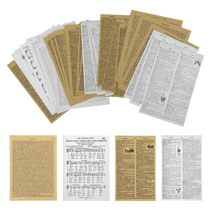 114pcs Junk Journal Pages Vintage Pack Kraft Paper, Junk Journal Vintage Paper for Scrapbooking