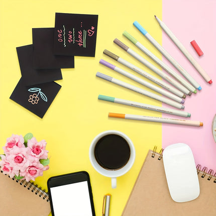 250 Sheets Sticky Notes Self-Stick Notes Black for Office Home Supplies 5 Pads, 50 Sheets/Pad