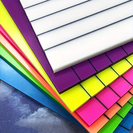 7 Pads Clear Waterproof Self Transparent Lined Sticky Notes for Office, Home, School 350 Sheets