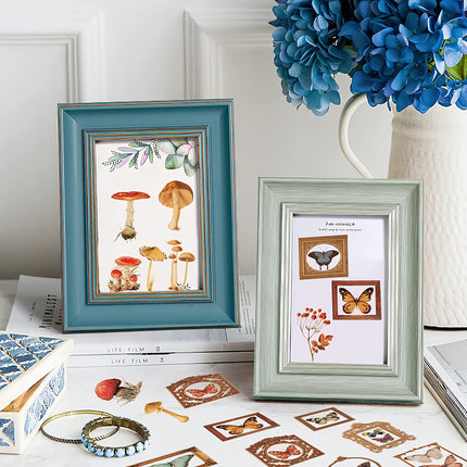 240 Pcs Waterproof Flower Stickers - PET Transparent Floral Mushroom Butterfly Fern Scrapbook Stickers for Journaling, Planners & DIY Crafts