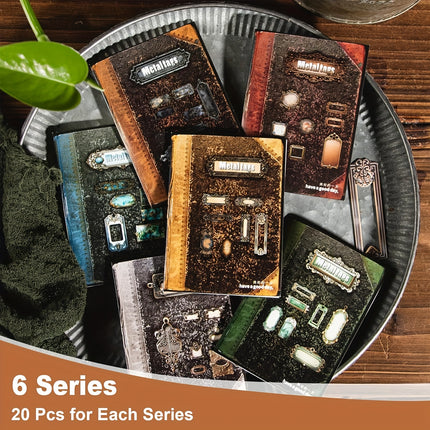 120pcs Vintage Scrapbook Stickers with Antique Labels for Scrapbooking, DIY Crafts, Journaling & Junk Journal | Retro Craft Supplies