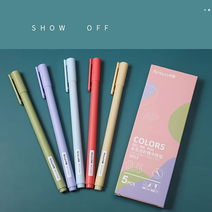 30 Pcs 0.5mm Colored Gel Pen Set - Morandi Macaron Colors for Journaling, Note Taking & Art Projects