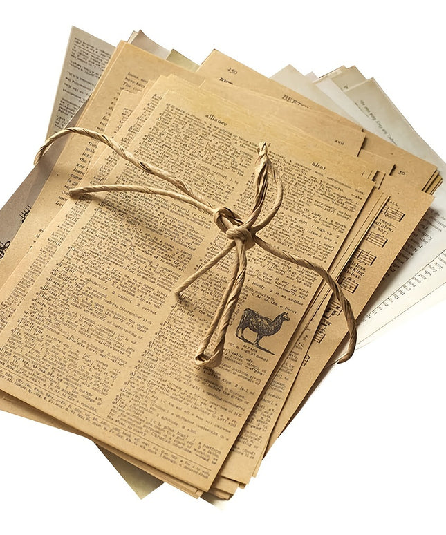 114pcs Junk Journal Pages Vintage Pack Kraft Paper, Junk Journal Vintage Paper for Scrapbooking