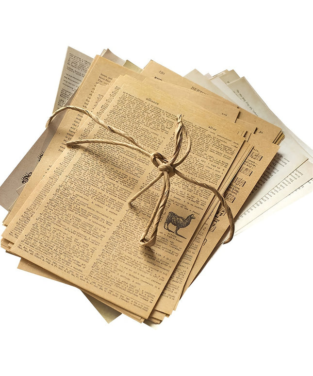 114pcs Junk Journal Pages Vintage Pack Kraft Paper, Junk Journal Vintage Paper for Scrapbooking