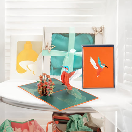 1pc Bird 3D Greeting Pop Up Card Birthday Card Happy Anniversary Card Mother's Day