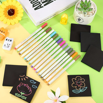 250 Sheets Sticky Notes Self-Stick Notes Black for Office Home Supplies 5 Pads, 50 Sheets/Pad