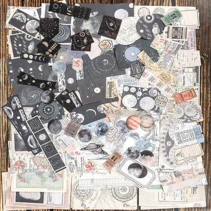 200pcs Vintage Scrapbook Supplies Pack for Junk Journal Planners DIY Paper Stickers Vintage Ephemera Pack Decoupage for Art Journaling Craft Notebooks Collage Aesthetic Gifts
