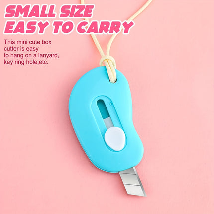48Pcs Cute Mini Box Cutter Utility Knife Retractable Portable Utility Pocket Knife Opener Letter Openers for Back to School Supplies Students Office School Class Stationery DIY Crafts